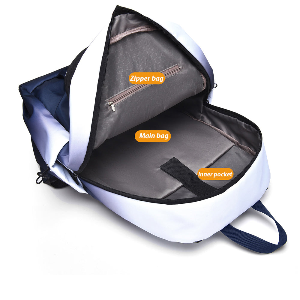 Dollcini Uniszex Laptop Hátizsák – Gradiens Mintás, Univerzális Iskolatáska