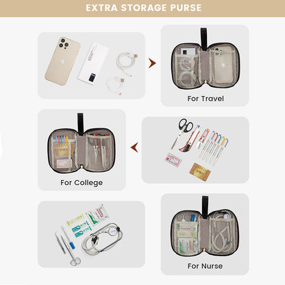 Dollcini Női Laptop Hátizsák – Vízálló Utazóhátizsák, USB Porttal, 2 Részes