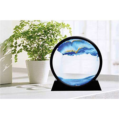 Dollcini Otthon 3D Mozgó Homokfestmény – Dinamikus Homokóra Dekor, 7"inch