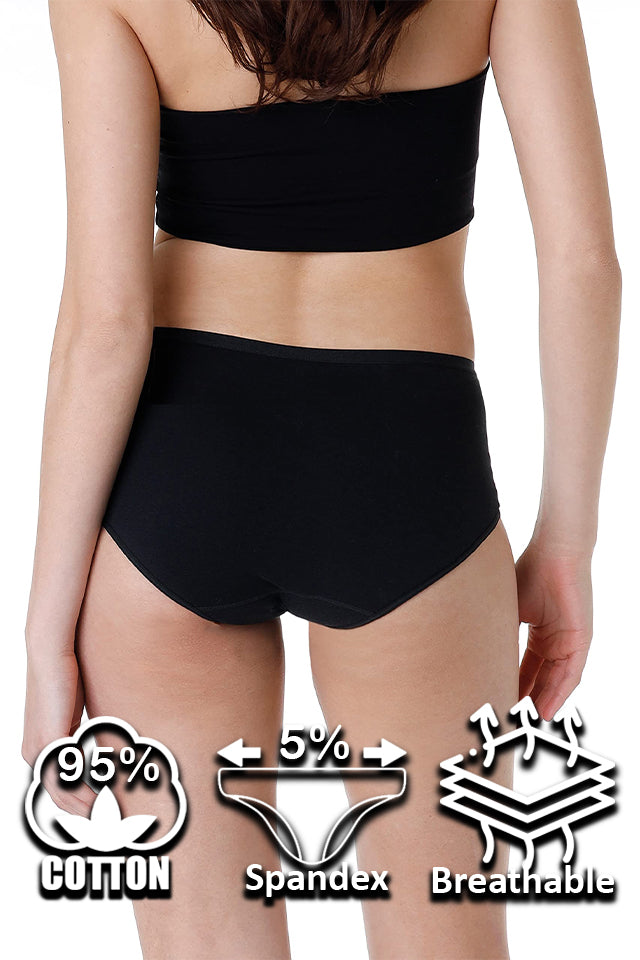 Dollcini ,Magas derekú női bugyi ,95% Pamut + Spandex-Többszínű, 6 db-os Csomag,62072