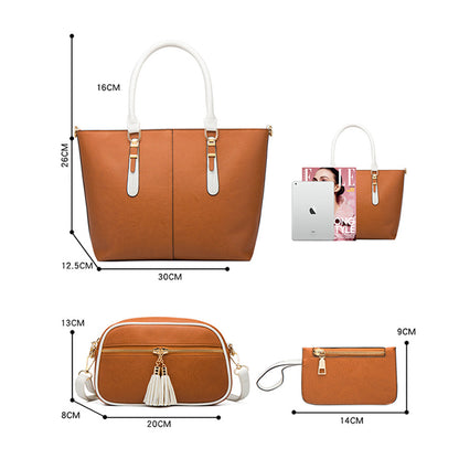 Dollcini 4 Részes Női Táskaszett – Elegáns Kézitáska és Kiegészítők