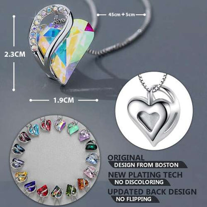 Dollcini Ezüst Szív Ékszer – Kristály Nyaklánc vagy Fülbevaló Külön, illetve Ékszerszettben