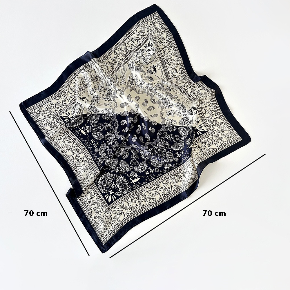 Dollcini, Női Szatén Kendő – Paisley Mintás 70×70 cm