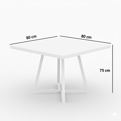 Dollcini Otthon Modern Étkezőasztal, 80x80 cm – Kis Terekbe, Több színben