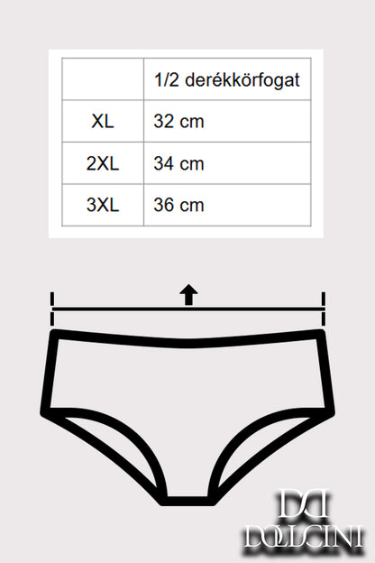 Dollcini ,Magas derekú női bugyi ,95% Pamut + Spandex-Többszínű, 6 db-os Csomag