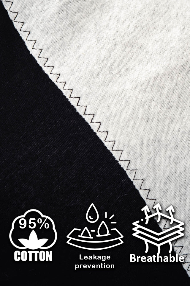 Dollcini Magas Derekú, Női Menstruációs Bugyi Szett - 95% Pamut, Szivárgásmentes, 3 db-os Csomag