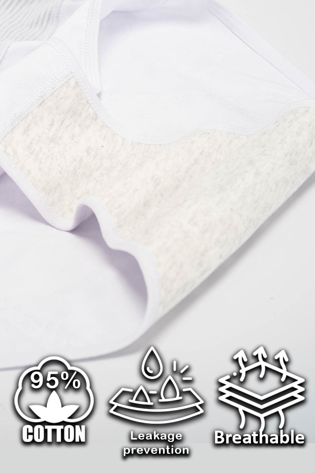 Dollcini Magas Derekú, Női Menstruációs Bugyi Szett - 95% Pamut, Szivárgásmentes, 3 db-os Csomag