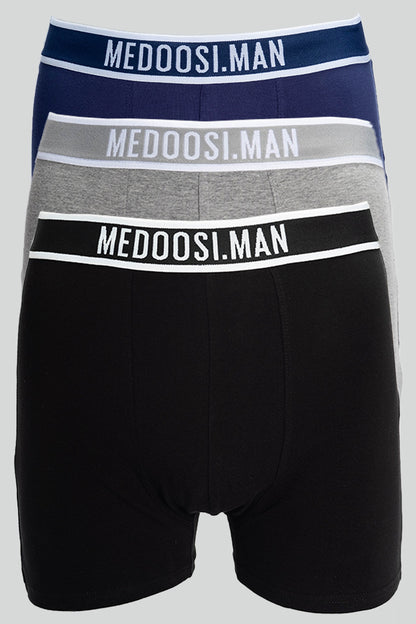 Dollcini Légáteresztő Pamut Férfi Boxeralsó - 95% Pamut, 3 darabos szett