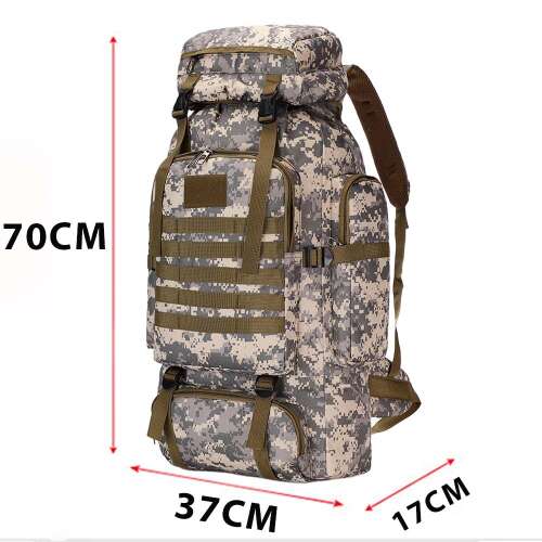 Dollcini Katonai Stílusú Férfi Túrahátizsák – 80L, Vízálló
