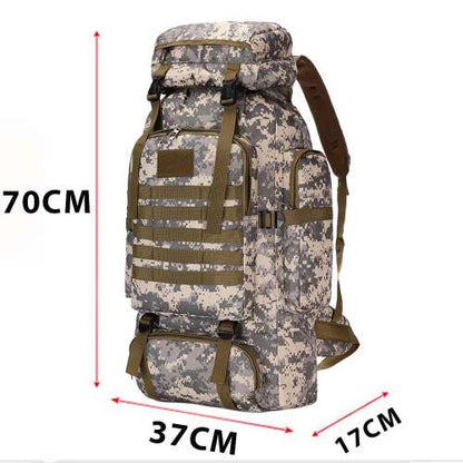 Dollcini Katonai Stílusú Férfi Túrahátizsák – 80L, Vízálló