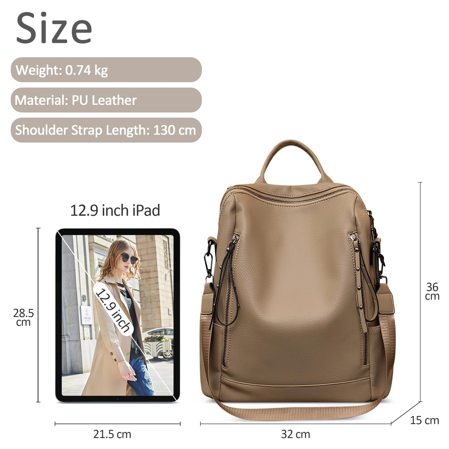 Dollcini Elegáns Női Hátizsák – Vízálló Nylon vagy műbőr