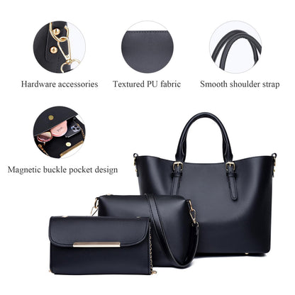 Dollcini Elegáns Női Kézitáska – 3 Részes Műbőr Szett