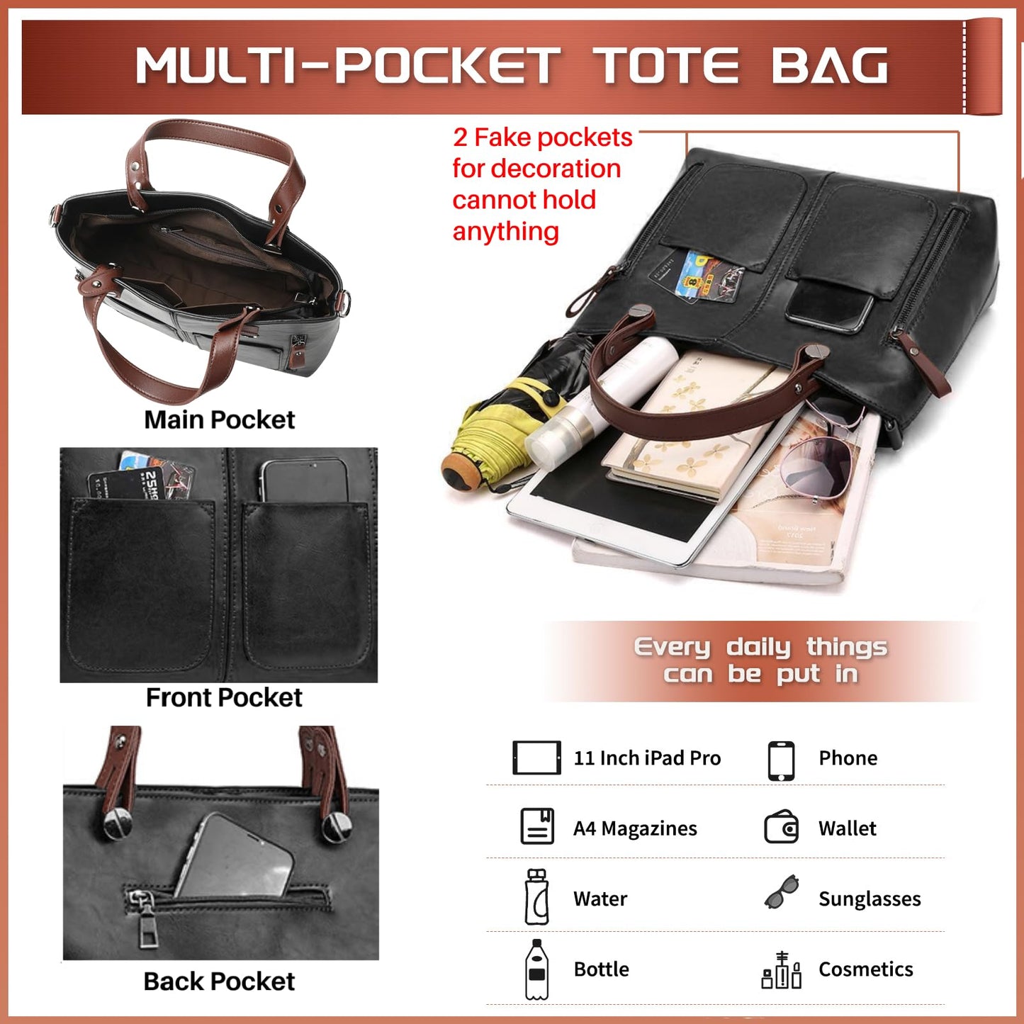 Dollcini Prémium Női Kézitáska – Nagyméretű Műbőr Táska