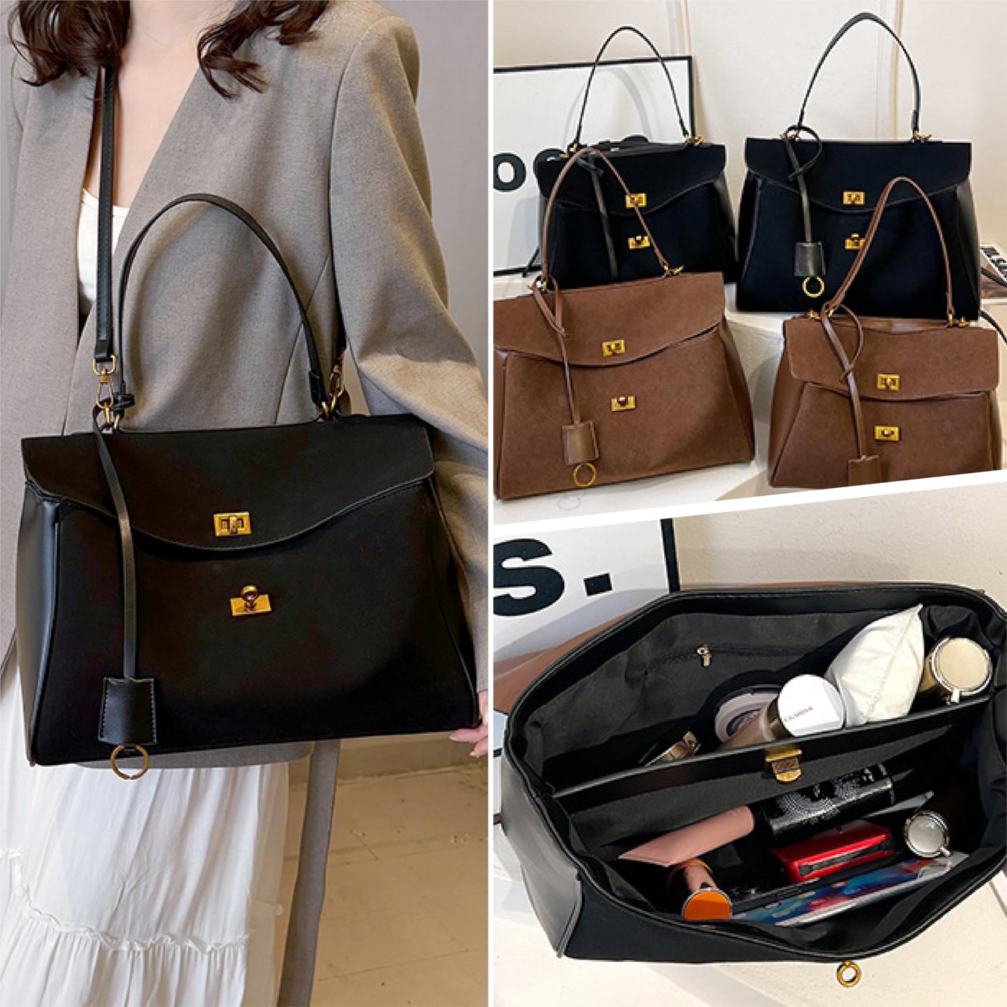 Dollcini Vintage Női Válltáska – Prémium Műbőr Táska