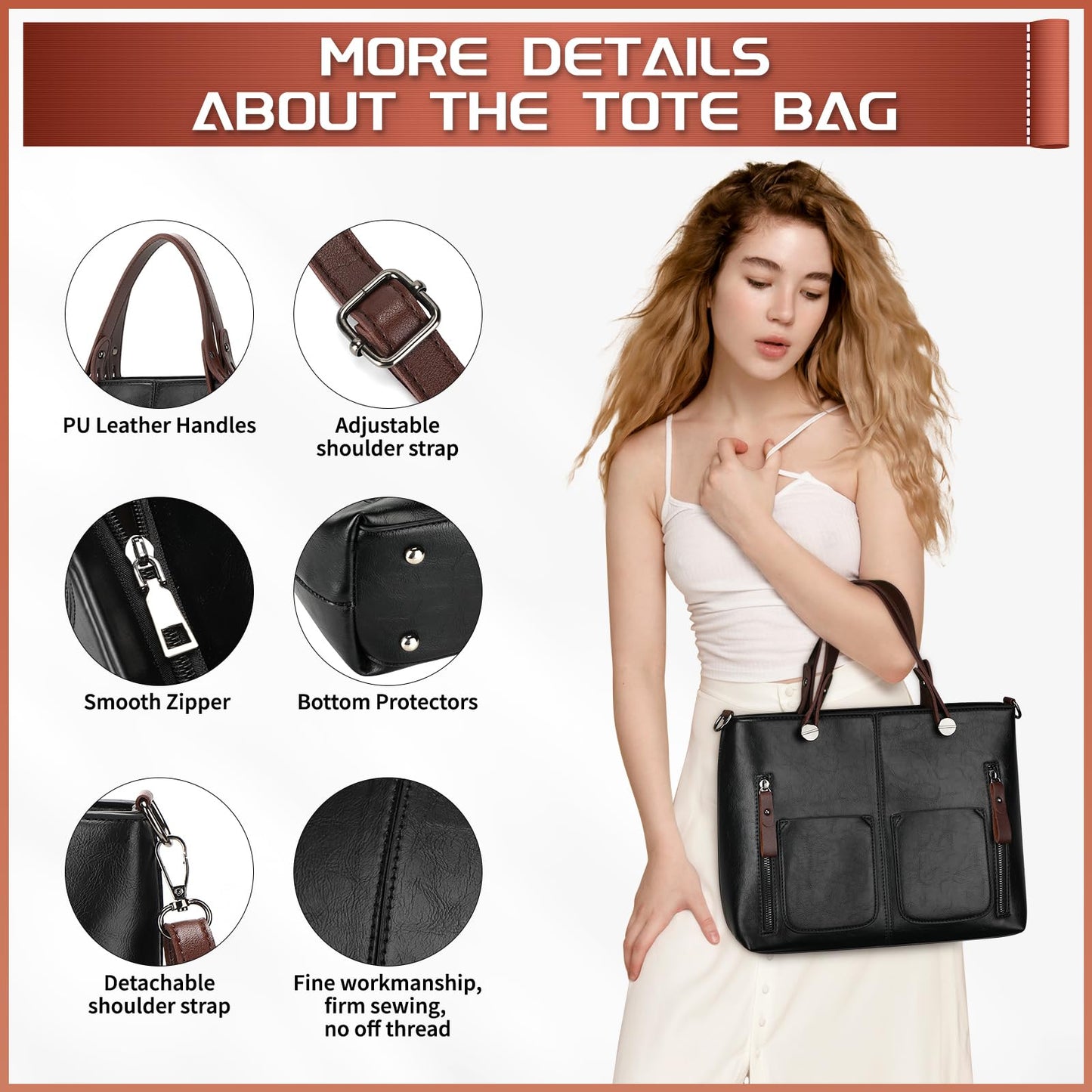 Dollcini Prémium Női Kézitáska – Nagyméretű Műbőr Táska