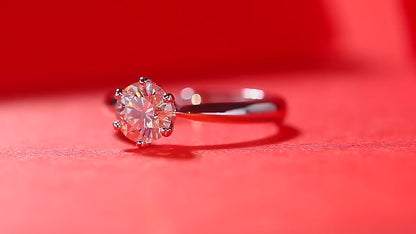 Dollcini Moissanit Eljegyzési Gyűrű – Állítható, 925 Ezüst, Díszdobozzal