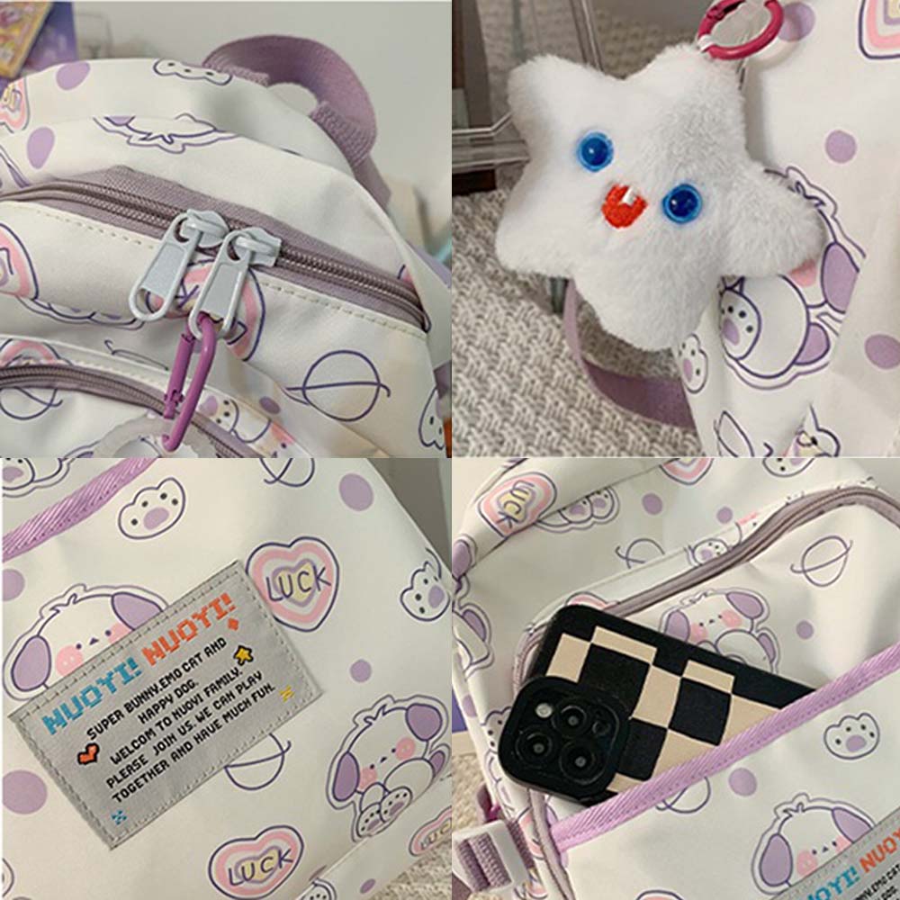 Dollcini Stílusos Uniszex Iskolatáska Hátizsák – Állatmintás, Praktikus