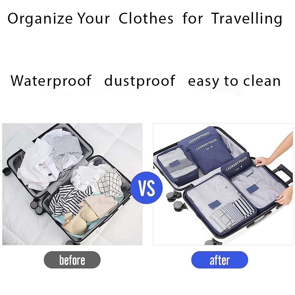 Dollcini 6 Darabos Bőröndrendszerező Szett – Vízálló, Utazáshoz