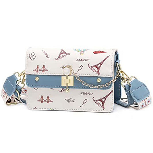 Dollcini Stílusos Női Műbőr Crossbody Táska – Kompakt, Kék