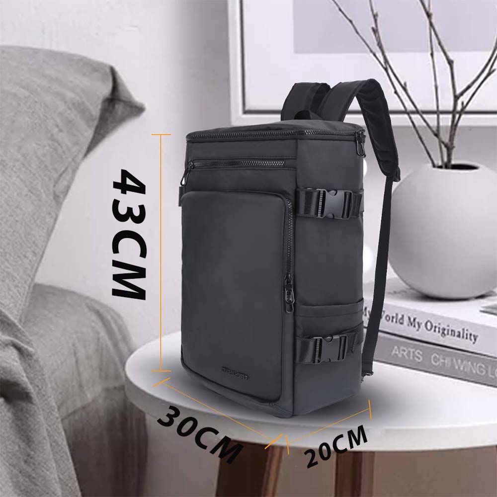 Dollcini Vízálló Férfi Utazóhátizsák – Nagy Kapacitású, Fekete