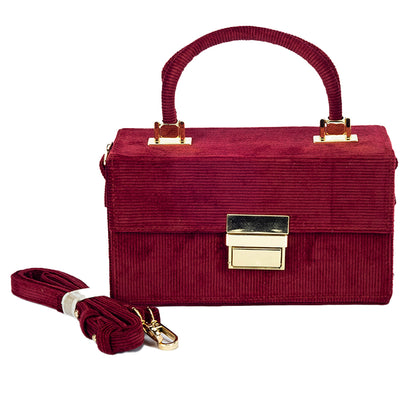 Dollcini Lopásgátló Mini Válltáska – Kordbársony Női Telefontáska