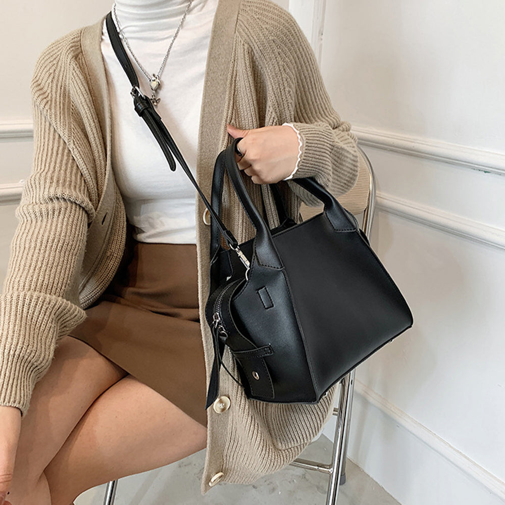 Dollcini Női Munkatáska – Elegáns, Vízálló Műbőr, Fekete