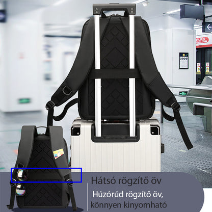 Dollcini Uniszex Laptop Hátizsák 15.6”-os Laptophoz – Vízálló, Praktikus, Fekete